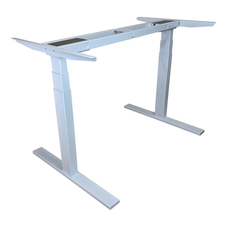Rise Up Dual Motor Electric Standing Desk Frame Legs 26.1-51.6 White